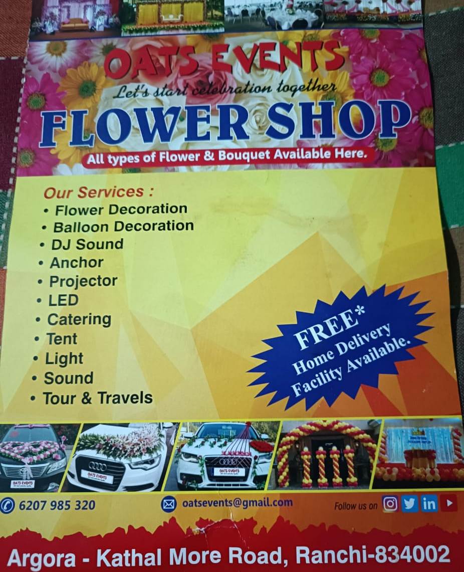 Home delevery flower shop in argora chowk ranchi