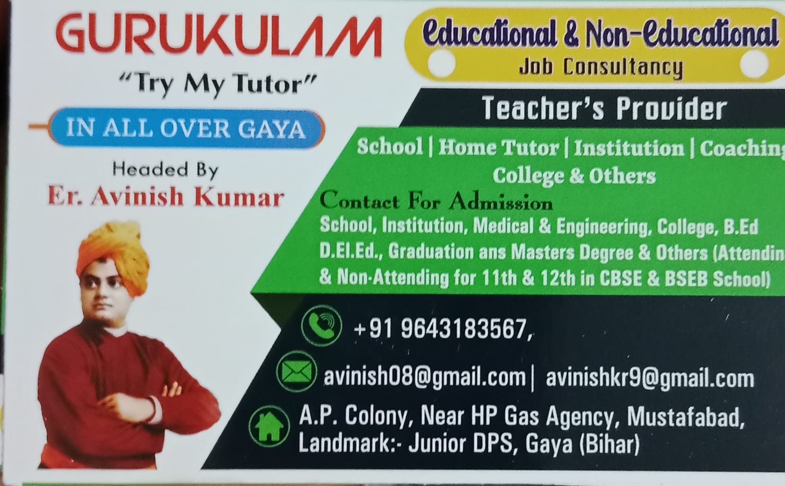 BEST ACADEMIC AND NON ACADEMIC STAFF PROVIDER IN GAYA
