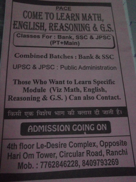 INSTITUTE FOR BPSC JPSC & UPSC IN RANCHI