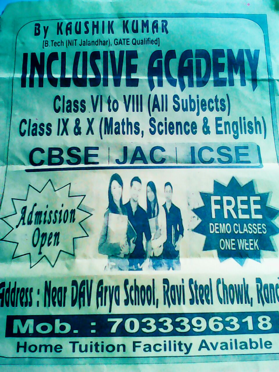 TOP INSTITUTE FOR 6TH TO 10TH IN RATU RANCHI