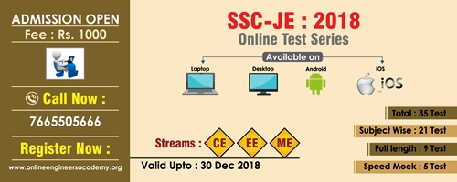 SSC JE Online Test Series 2018