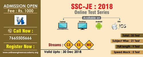 SSC JE ONLINE TEST SERIES 2018