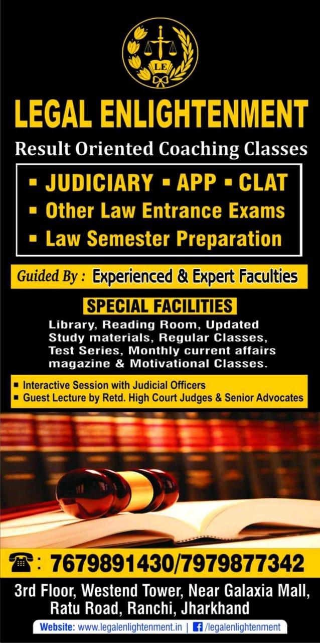 ClAT coaching nearest Ratu road chowk ranchi