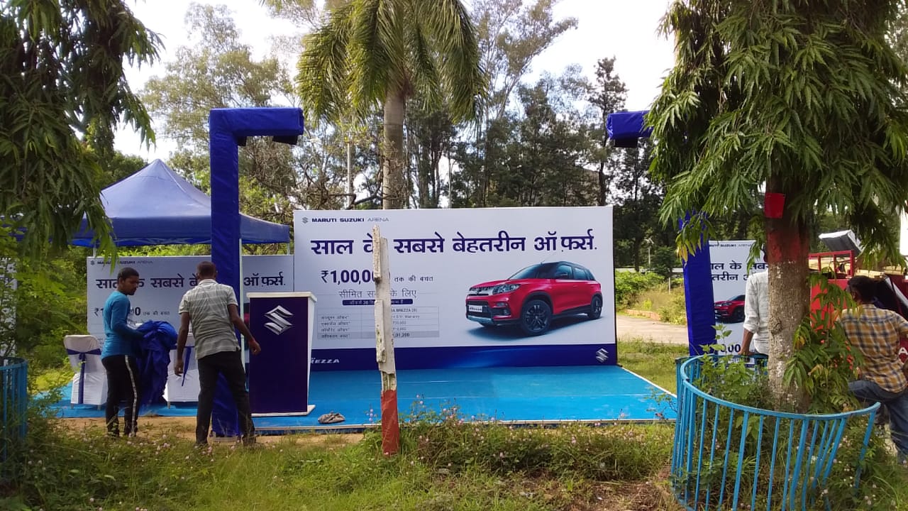 Pandal maker near sail city in Ranchi